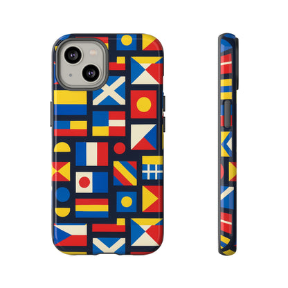 Multicolour Geometric Protective Phone Case for Smartphones, Stylish Protection and Unique Design, Compatible with iPhone 13, 14, 15 & 16 – all models including Pro, Pro Max & Plus