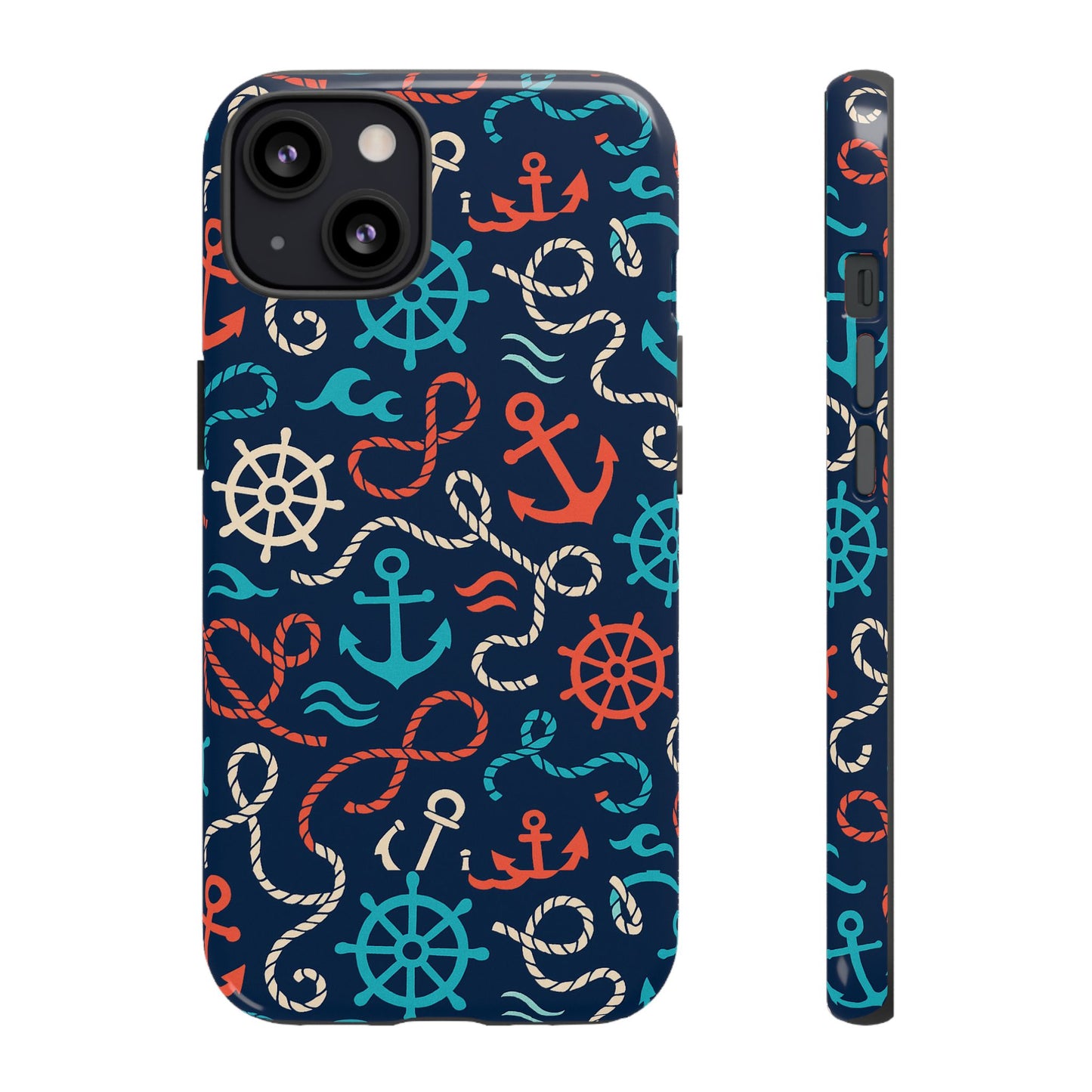 nautical themed 3d wrap protective phone case for smartphones, stylish accessory for everyday use, compatible with iphone 13, 14, 15 & 16 – all models including pro, pro max & plus