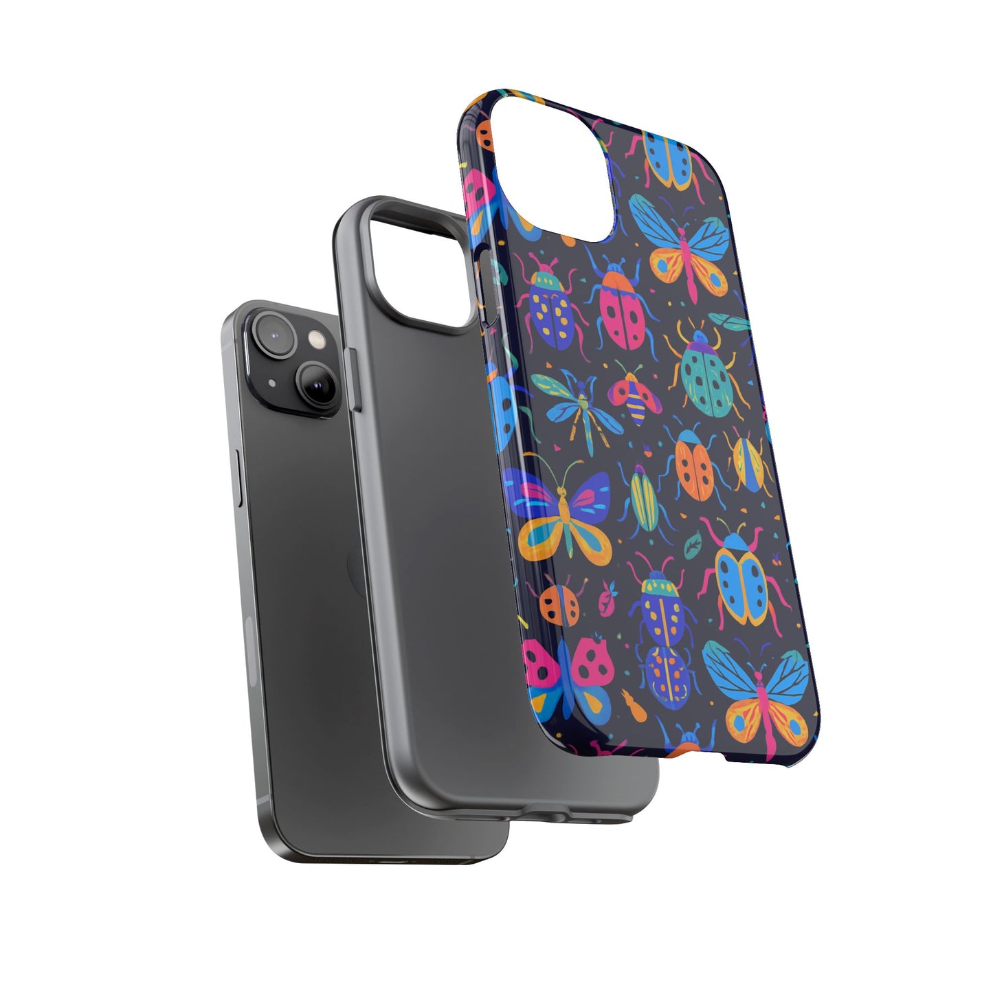 vibrant 3d insect design phone case for stylish protection and unique aesthetic compatible with iphone 13, 14, 15 & 16 – all models including pro, pro max & plus