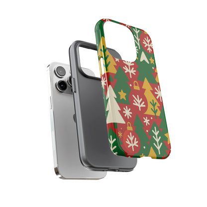 Multicolour Christmas Tree 3D Wrap Phone Case - Fun Festive Holiday Design for Unique Accessories Compatible with iPhone 13, 14, 15 & 16 - all models including Pro, Pro Max & Plus