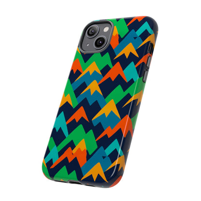 Vibrant Mountain Design Protective Phone Case with Colourful Abstract Pattern for Stylish Protection Compatible with iPhone 13, 14, 15 & 16 – All Models Including Pro, Pro Max & Plus