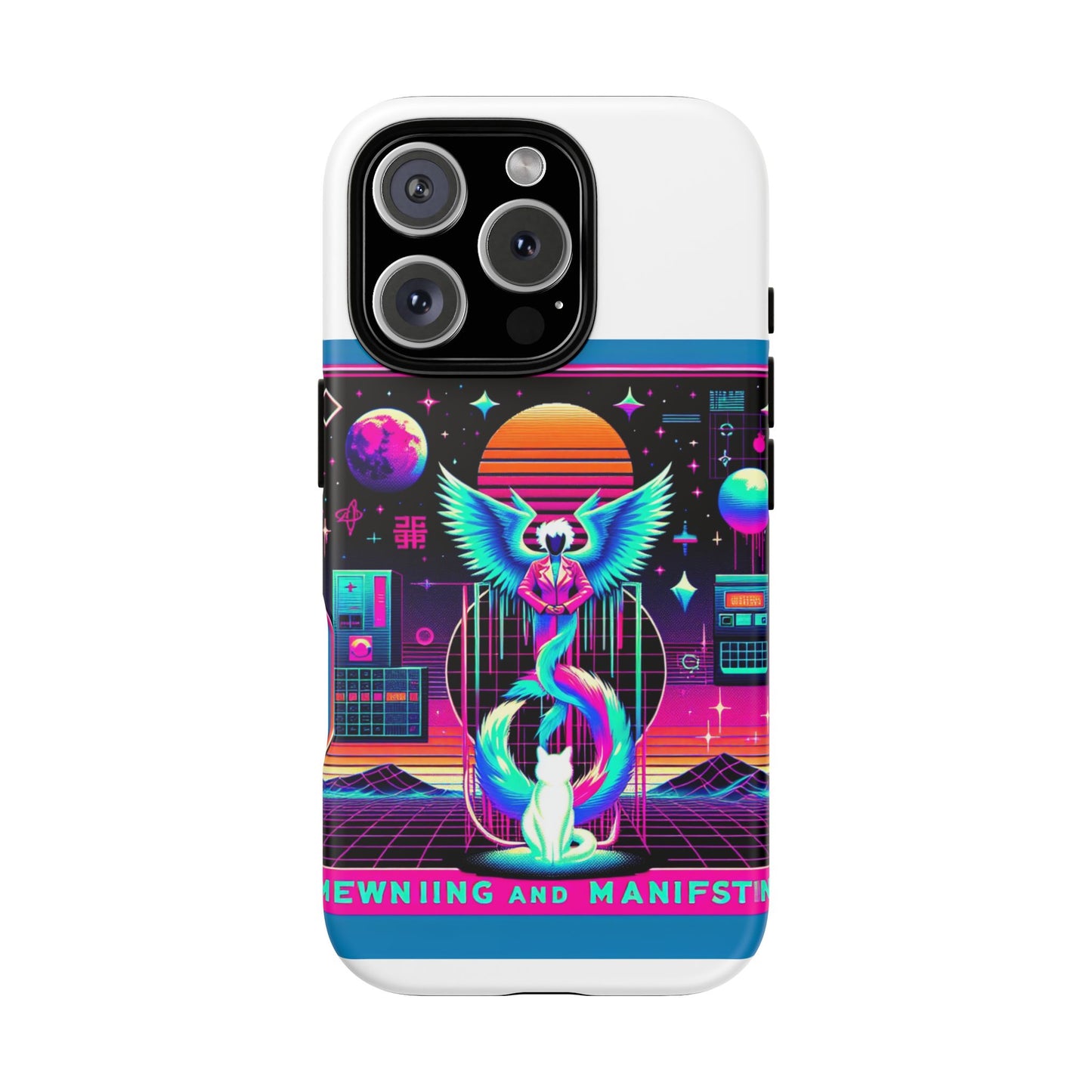 mewing and manifesting vibrant 3d protective phone case