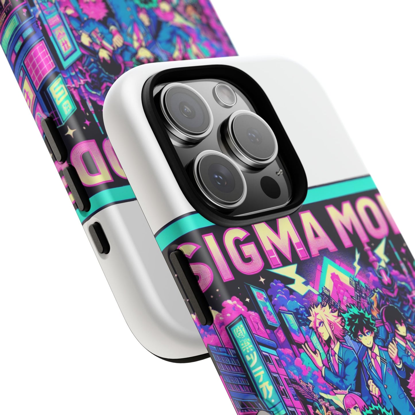 vibrant sigma mode activated protective phone case for anime lovers, 3d wrap design, durable tpu silicone, uv protected, stylish drop protection, gift for friends