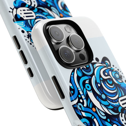 Vibrant 3D Wrap Protective Phone Case with Unique Blue Lion Design for Stylish Expression and Fun Accessories Compatible with iPhone 13, 14, 15 & 16 – all models including Pro, Pro Max & Plus