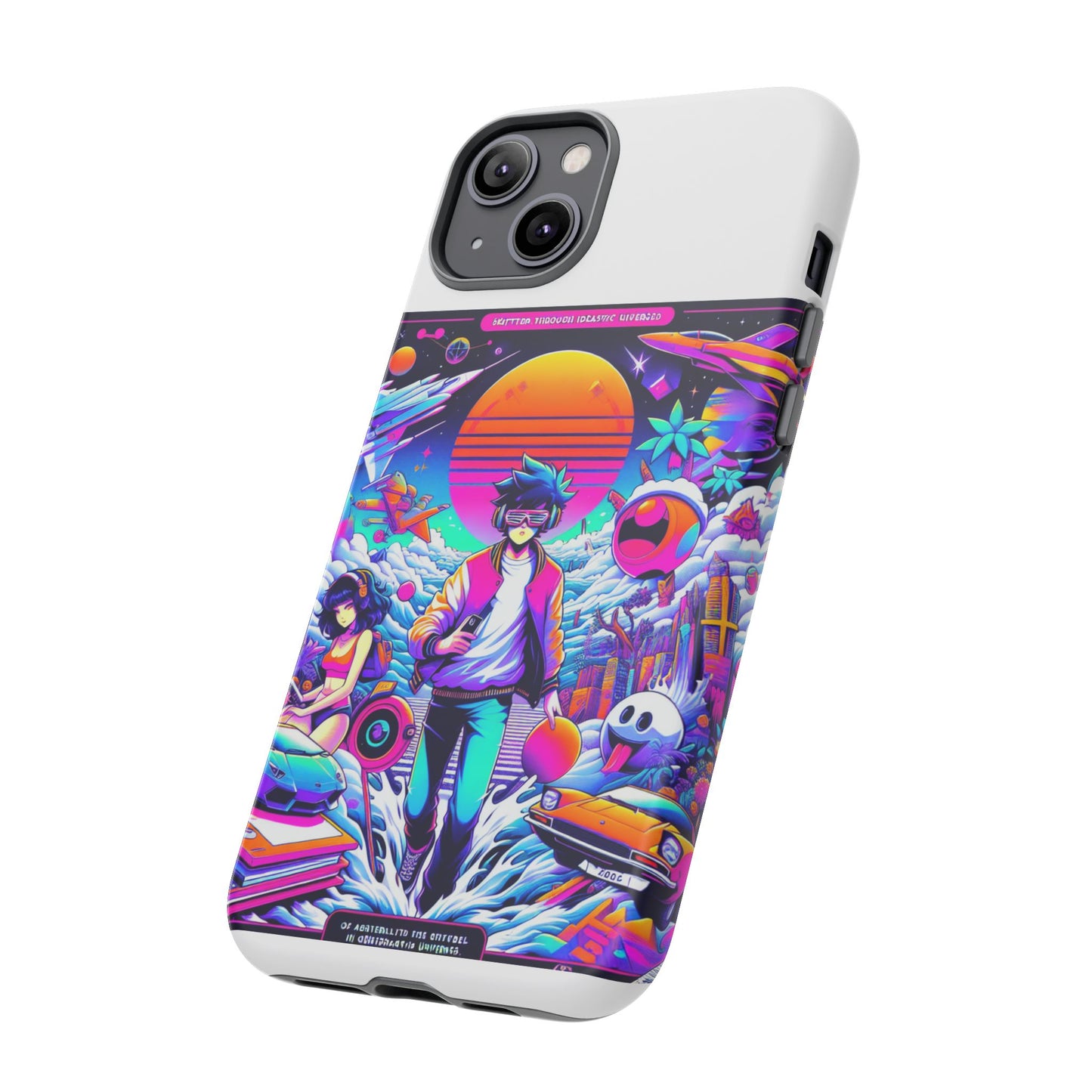 skibidiverse traveller protective phone case with 3d wrap design, durable uv protection, shock absorption for anime and comic culture fans