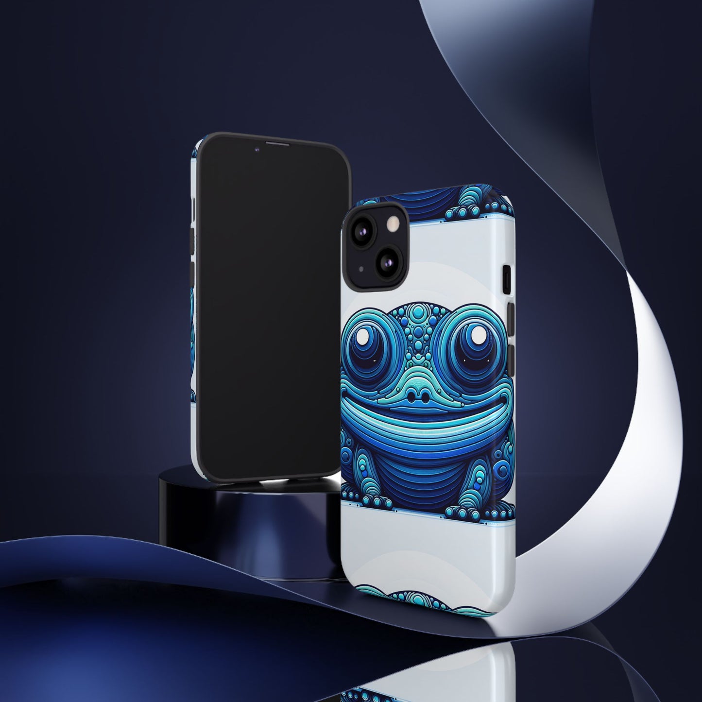cool blue animal create 4 3d wrap protective phone case for smartphones with vibrant animal design and shock absorption