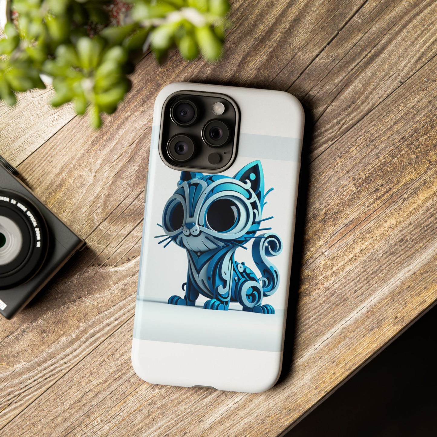 vibrant 3d cat design phone case – playful protection accessory for self-expression – compatible with iphone 13, 14, 15 & 16 – all models including pro, pro max & plus