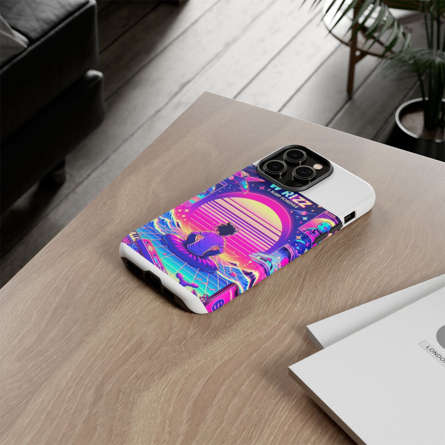 w rizz l sleep schedule protective phone case for anime lovers