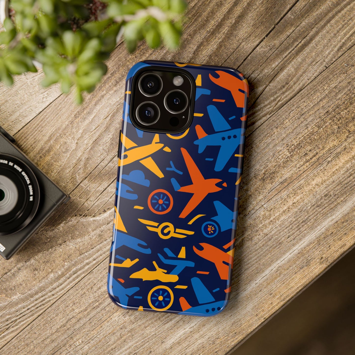 vibrant 3d airplane pattern protective phone case for self-expression and stylish protection compatible with iphone 13, 14, 15 & 16 – all models including pro, pro max & plus