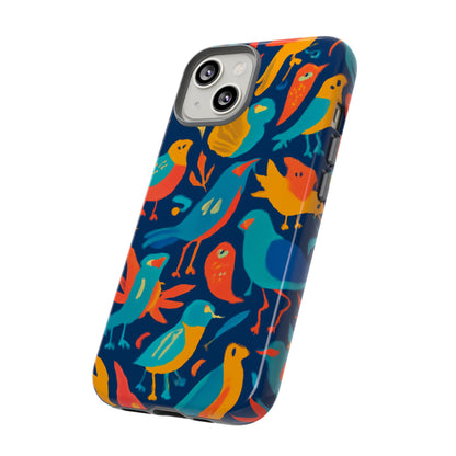 Vibrant Multicolour Bird Design Phone Case for Stylish Protection – Compatible with iPhone 13, 14, 15 & 16 – All Models Including Pro, Pro Max & Plus