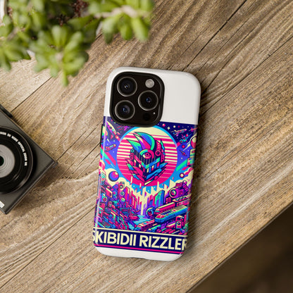 Skibidi Rizzler Protective Phone Case with 3D Wrap Design, Shock Absorbing TPU Silicone, UV Protected, Ideal Gift for Anime and Comic Culture Fans