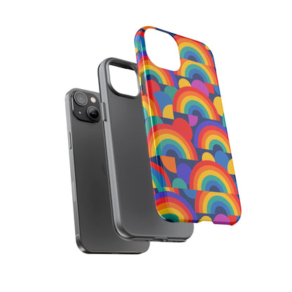 Multicolour Rainbow Design Protective Phone Case – Stylish 3D Wrap Finish for Unique Expression – Compatible with iPhone 13, 14, 15 & 16 – All Models Including Pro, Pro Max & Plus