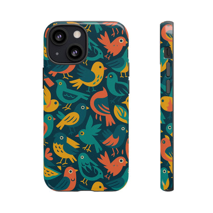 Multicolour Bird Pattern 3D Wrap Protective Phone Case – Vibrant Accessory for Self-Expression Compatible with iPhone 13, 14, 15 & 16 – all models including Pro, Pro Max & Plus