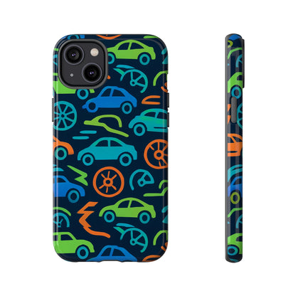 Vibrant 3D Car Design Protective Phone Case for Kids and Teens - Playful Multicolour Style - Stylish Protection for Everyday Use - Compatible with iPhone 13, 14, 15 & 16 – all models including Pro, Pro Max & Plus