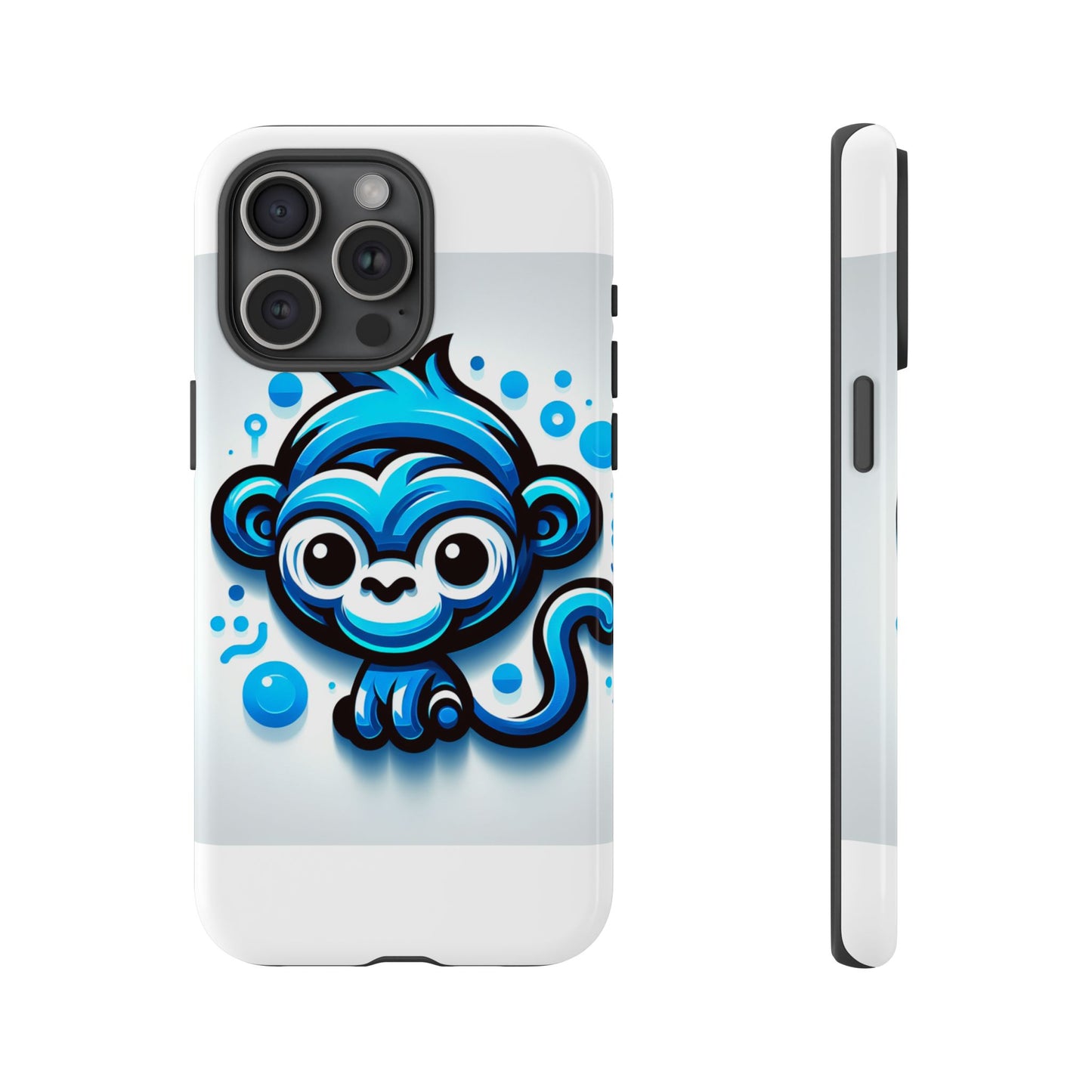 vibrant 3d wrap protective phone case with fun blue monkey design – stylish accessory for men and women – compatible with iphone 13, 14, 15 & 16 – all models including pro, pro max & plus