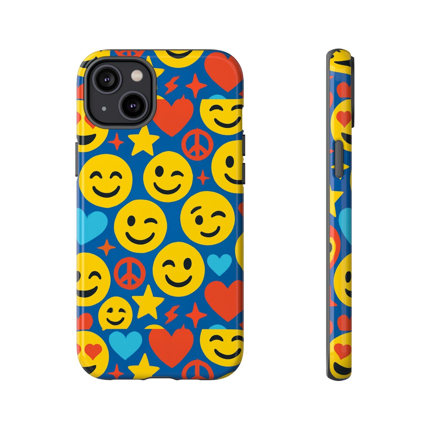 vibrant 3d emoji protective phone case for kids and adults – fun multicolour design for stylish protection compatible with iphone 13, 14, 15 & 16 – all models including pro, pro max & plus