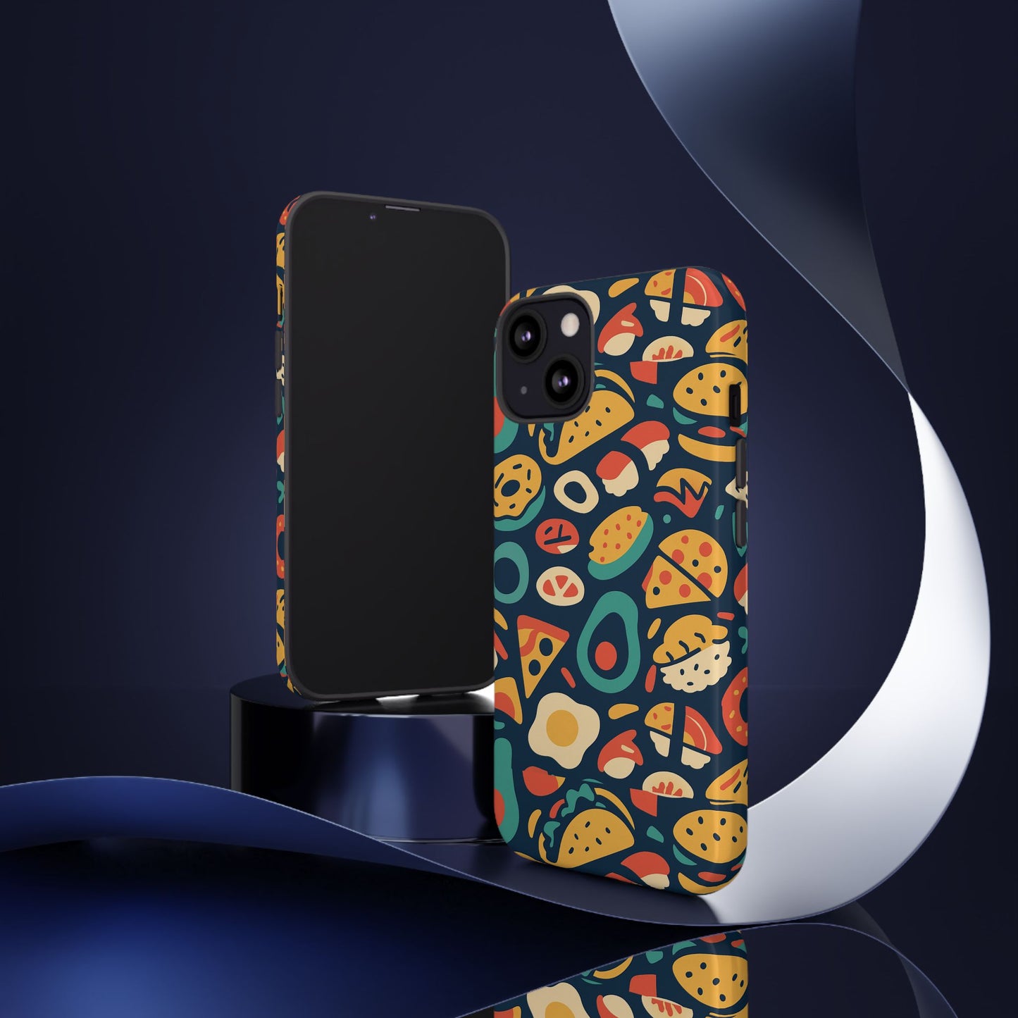 vibrant food-themed protective phone case with 3d design for stylish protection compatible with iphone 13, 14, 15 & 16 – all models including pro, pro max & plus