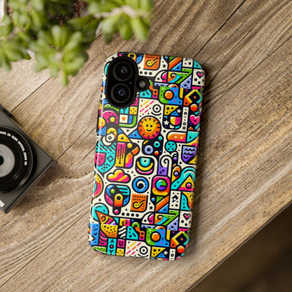 Pattern Image 9 Vibrant Shockproof Phone Case for Anime and Comic Fans with Bold Geometric Design, Durable Finish, and Impact Protection Compatibility with iPhone 13, 14, 15 & 16 – all models including Pro, Pro Max & Plus