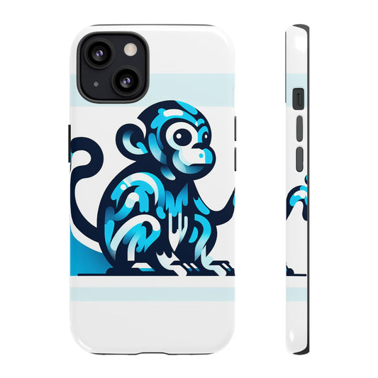 Vibrant 3D Monkey-Inspired Phone Case for Stylish Protection in Blue – Unisex Design Compatible with iPhone 13, 14, 15 & 16 – All Models Including Pro, Pro Max & Plus