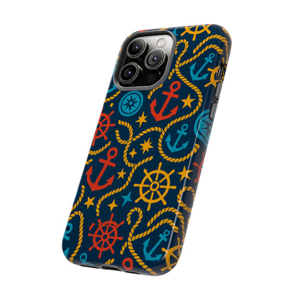 Nautical Multicolor Phone Case with 3D Wrap Design for Stylish Protection Compatible with iPhone 13, 14, 15 & 16 – all models including Pro, Pro Max & Plus