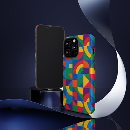Vibrant 3D Geometric Phone Case with Bold Design Stylish Protection Accessory Compatible with iPhone 13, 14, 15 & 16 – all models including Pro, Pro Max & Plus