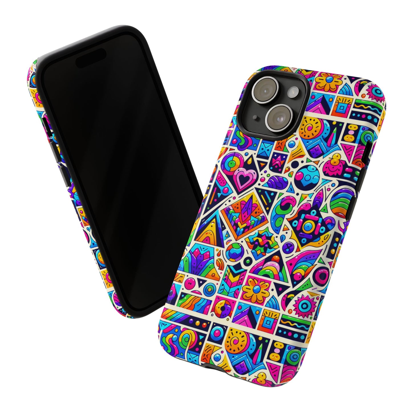 pattern image 4 vibrant anime retro shockproof phone case for men women