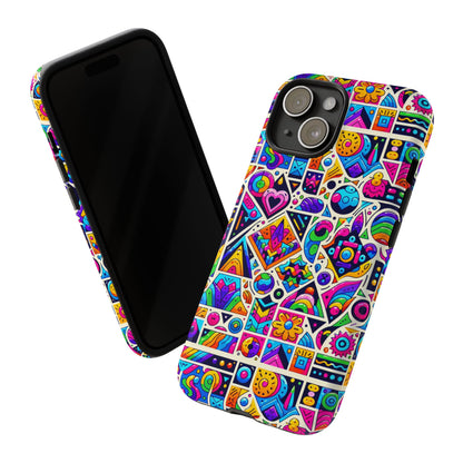 Pattern Image 4 Vibrant Anime Retro Shockproof Phone Case for Men Women