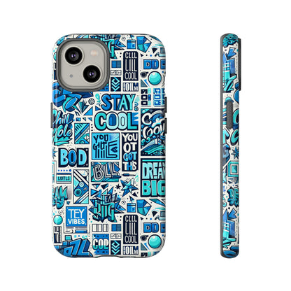 Blue Pattern Image 10 Phone Case for Men Women Shockproof Protective Cover with 3D Wrap Design and UV Protection