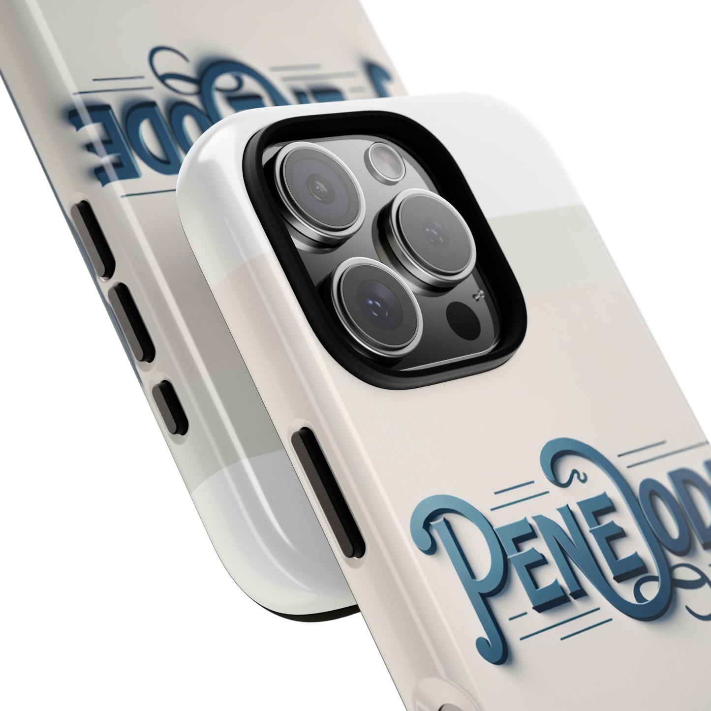 elegant blue typography phone case stylish accessory for self-expression compatible with iphone 13, 14, 15 & 16 – all models including pro, pro max & plus