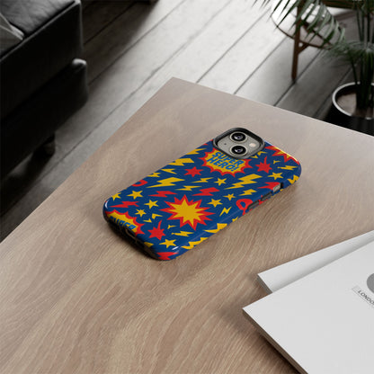 Vibrant 3D Superhero Phone Case – Colourful Retro Design for Kids and Adults – Stylish Protection Compatible with iPhone 13, 14, 15 & 16 – All Models Including Pro, Pro Max & Plus