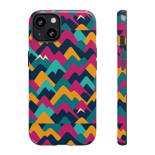 Vibrant 3D Geometric Protective Phone Case for Unisex, Stylish Smartphone Accessory with Playful Design, Compatible with iPhone 13, 14, 15 & 16 – all models including Pro, Pro Max & Plus