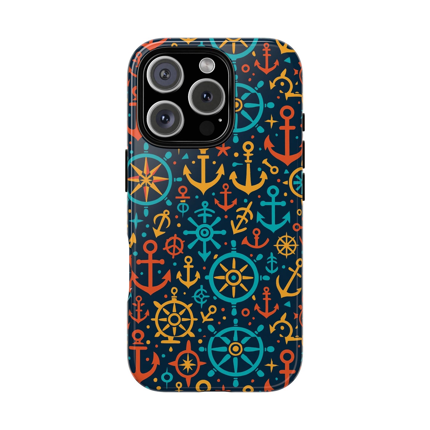 vibrant nautical pattern phone case for stylish protection – bold accessory for iphone 13, 14, 15 & 16 – all models including pro, pro max & plus
