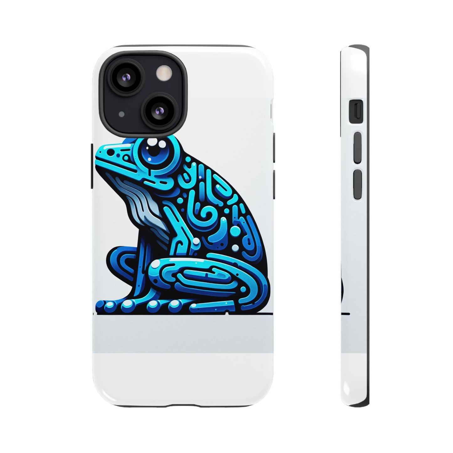 vibrant blue frog 3d wrap phone case for unique accessories retro style compatible with iphone 13, 14, 15 & 16 – all models including pro, pro max & plus