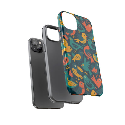 Multicolour Bird Pattern 3D Wrap Protective Phone Case – Vibrant Accessory for Self-Expression Compatible with iPhone 13, 14, 15 & 16 – all models including Pro, Pro Max & Plus