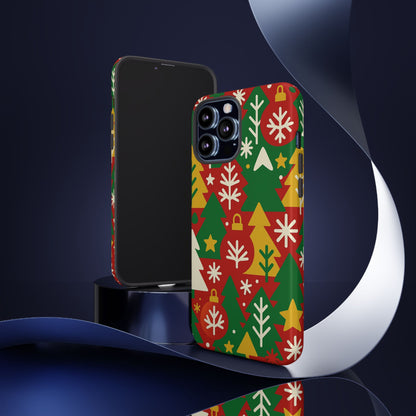 Multicolour Christmas Tree 3D Wrap Phone Case - Fun Festive Holiday Design for Unique Accessories Compatible with iPhone 13, 14, 15 & 16 - all models including Pro, Pro Max & Plus