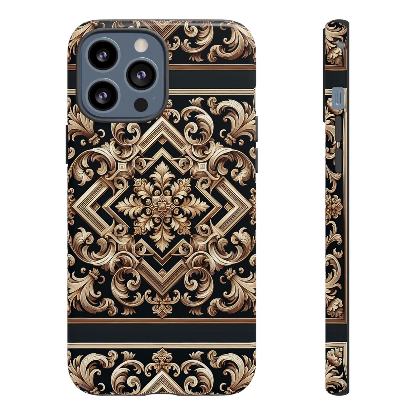 pattern image 10 vibrant 3d phone case for anime and comic fans with baroque design compatible with iphone 13, 14, 15 & 16 – all models including pro, pro max & plus