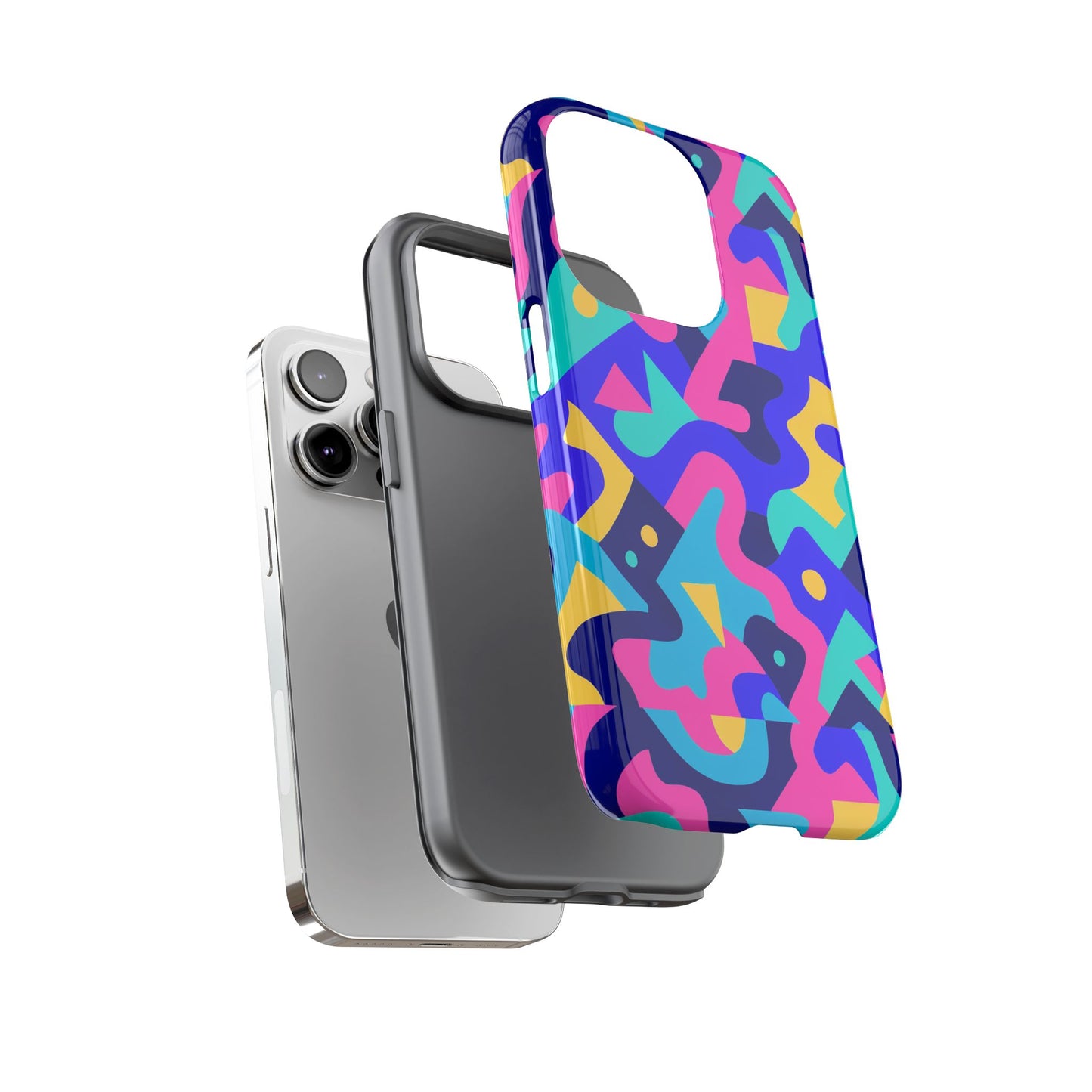 vibrant abstract pattern protective phone case stylish accessory for unique expression compatible with iphone 13, 14, 15 & 16 – all models including pro, pro max & plus