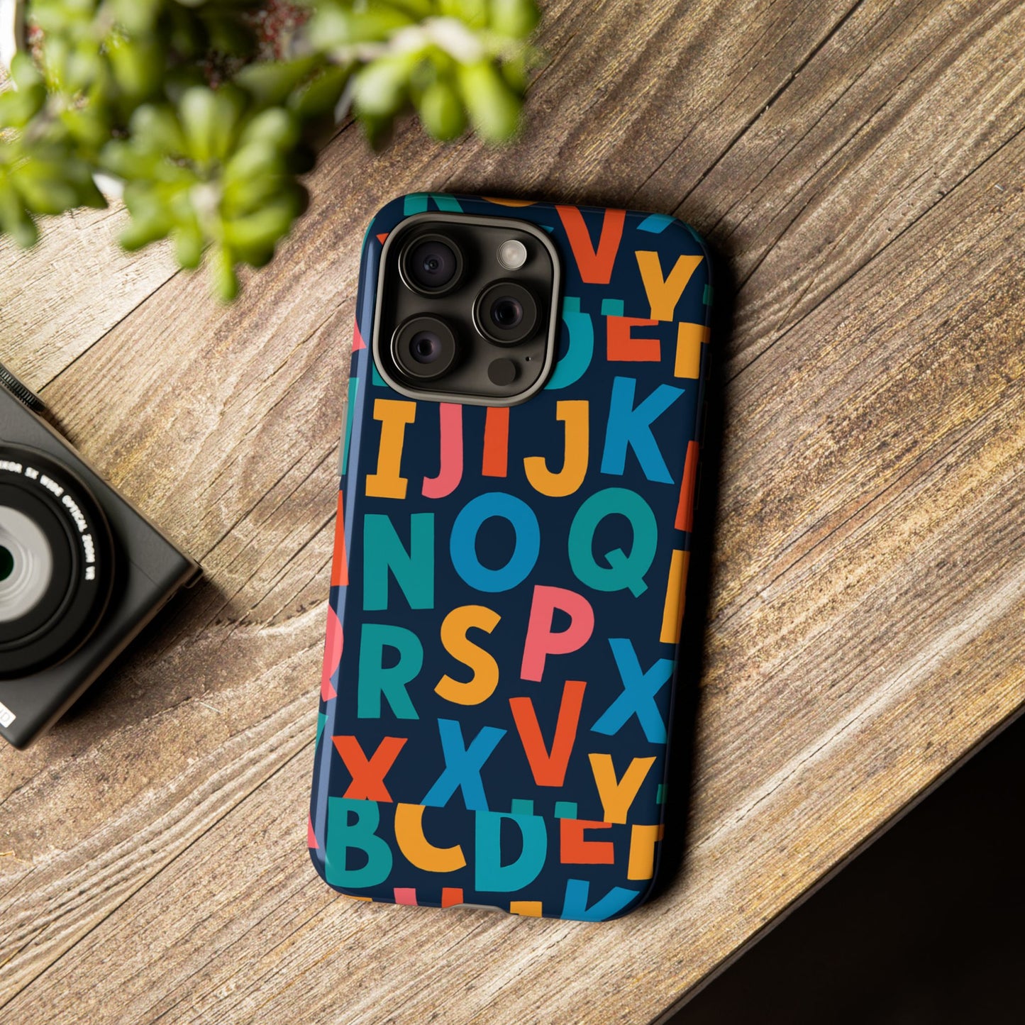 multicolour 3d letter print protective phone case for creative style and individuality compatible with iphone 13, 14, 15 & 16 – all models including pro, pro max & plus