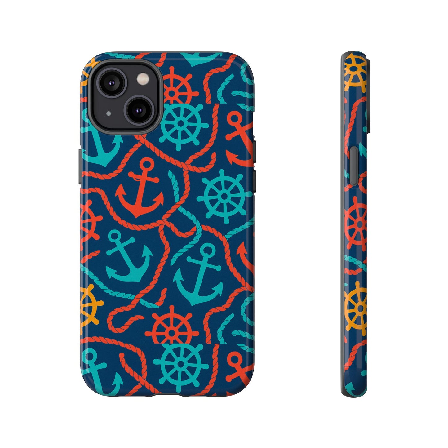 nautical multicolour 3d wrap protective phone case for unique style and robust protection compatible with iphone 13, 14, 15 & 16 – all models including pro, pro max & plus