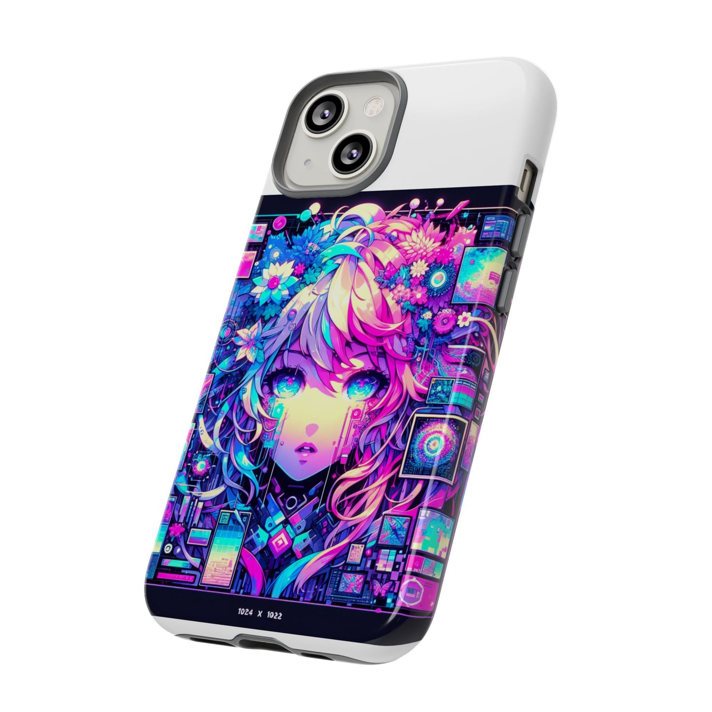 ai generated still slays protective phone case for anime lovers, vibrant 3d wrap design, durable shock absorption, uv protected, glossy or matte finish