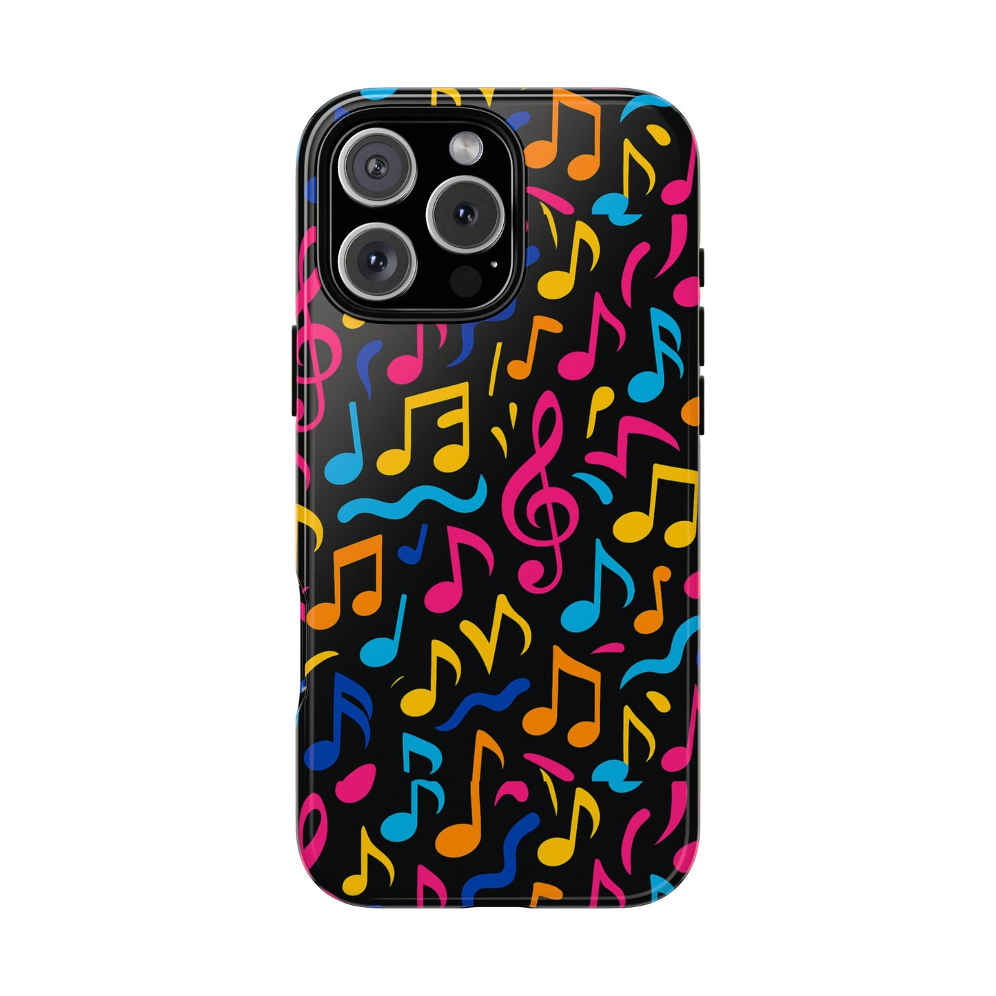 vibrant music themed phone case with colourful 3d design – stylish protection for music lovers – compatible with iphone 13, 14, 15 & 16 – all models including pro, pro max & plus