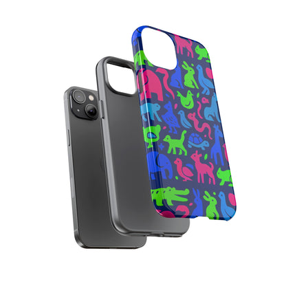 Vibrant Animal Print Phone Case with 3D Design for Stylish Protection Compatible with iPhone 13, 14, 15 & 16 – all models including Pro, Pro Max & Plus