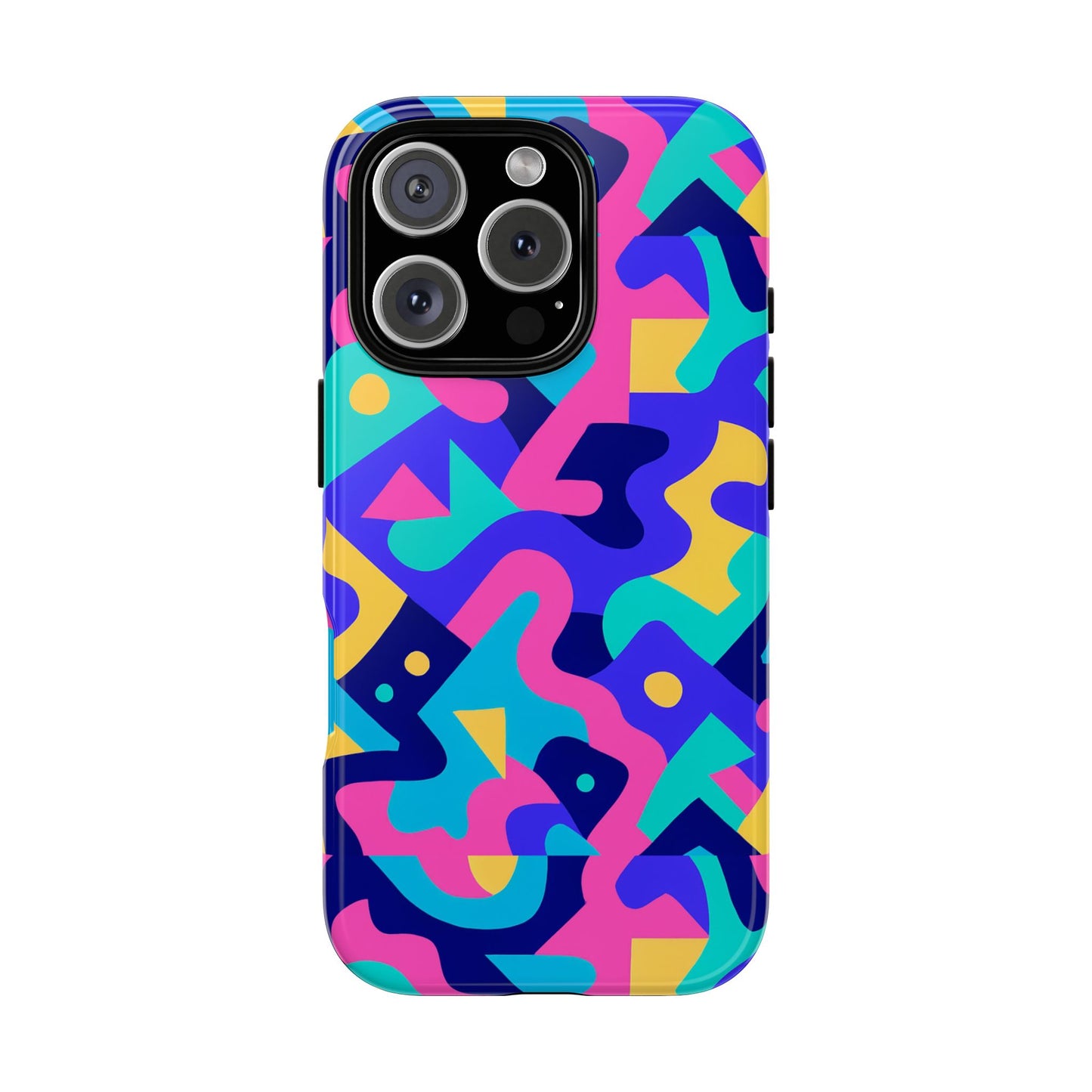 vibrant abstract pattern protective phone case stylish accessory for unique expression compatible with iphone 13, 14, 15 & 16 – all models including pro, pro max & plus