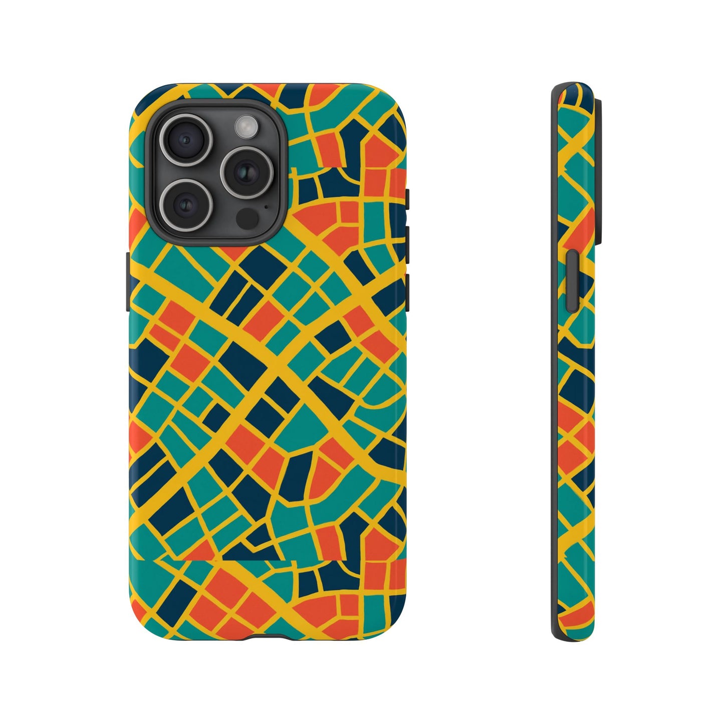 multicolour geometric 3d wrap protective phone case stylish accessory for men and women vibrant design ideal for unique expression compatible with iphone 13, 14, 15 & 16 – all models including pro, pro max & plus
