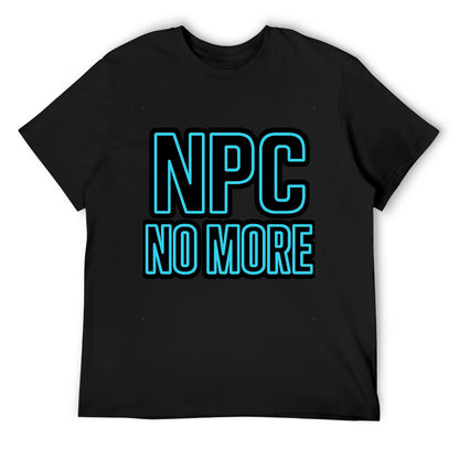 Men's T-Shirt 100% Cotton NPC No More Graphic Tee, Comfortable Casual Wear, Breathable Material, Ideal for Fitness, Leisure, Home or Travel, Unique Style for Men, Easy Care