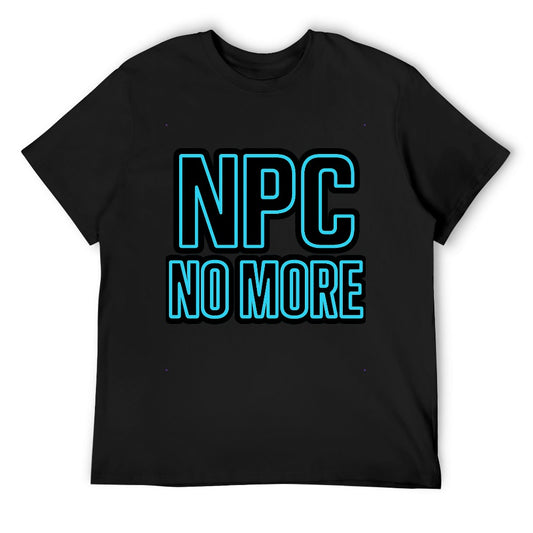 Men's T-Shirt 100% Cotton NPC No More Graphic Tee, Comfortable Casual Wear, Breathable Material, Ideal for Fitness, Leisure, Home or Travel, Unique Style for Men, Easy Care