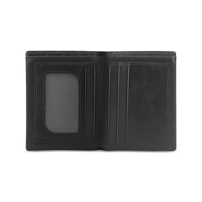Custom Leather Wallet 1612 for Men and Women, PU Leather, 4 Card Slots, Cash Pocket, Stylish Design, Versatile Card Bag, Black Wallet, Easy to Carry