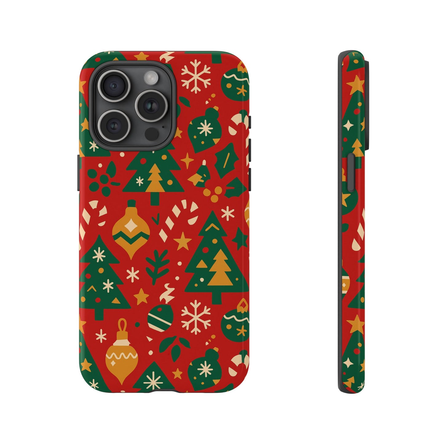 multicolor 3d wrap protective phone case with festive holiday design – fun retro style for smartphone protection compatible with iphone 13, 14, 15 & 16 – all models including pro, pro max & plus