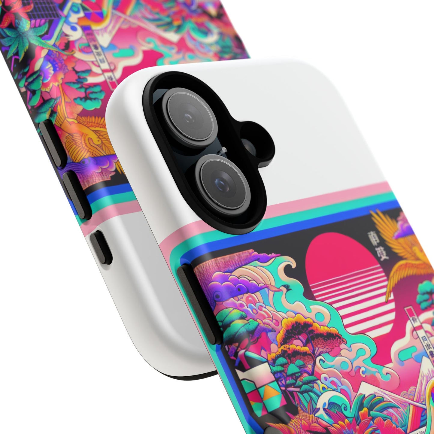 fanum tax applied protective phone case, 3d wrap design, durable silicone liner, uv protected, shock absorbing, fun anime and comic style, ideal gift for tech enthusiasts