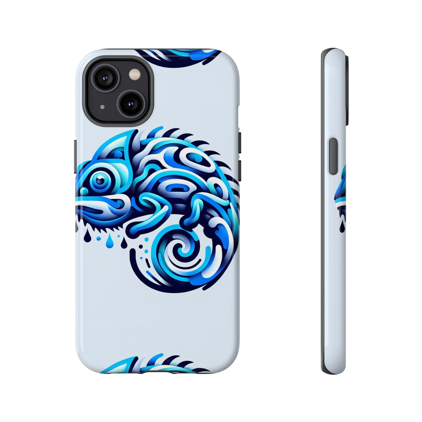 blue animal create 5 phone case with vibrant 3d wrap design, shock absorption, uv protection, for stylish and durable smartphone protection